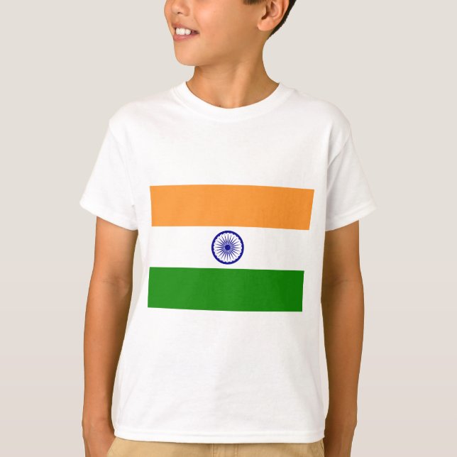 Camiseta Bandera de la India - तिरंगा - भारतकाध्वज (Anverso)