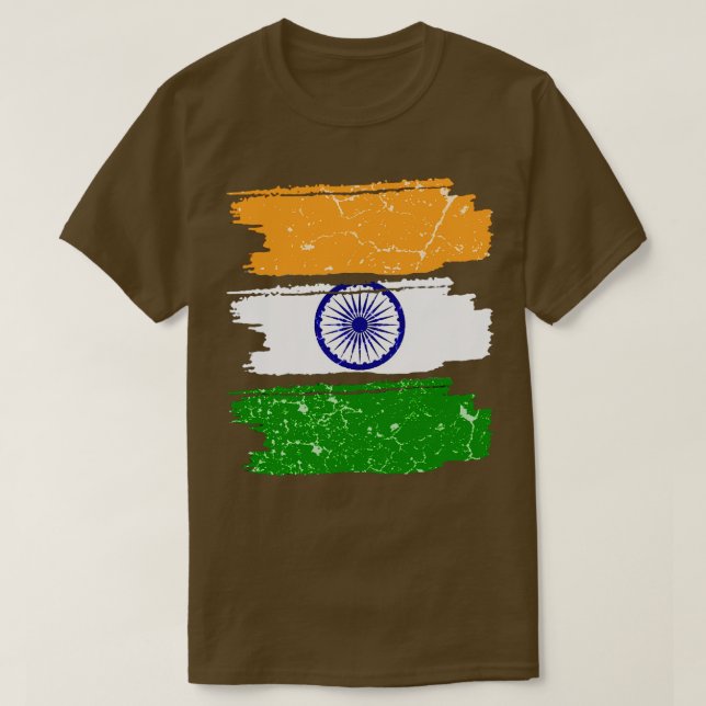 Camiseta Bandera de la India 1 (Diseño del anverso)