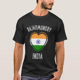 Camiseta Bandera de la India Corazón Ciudad de Rajahmundry