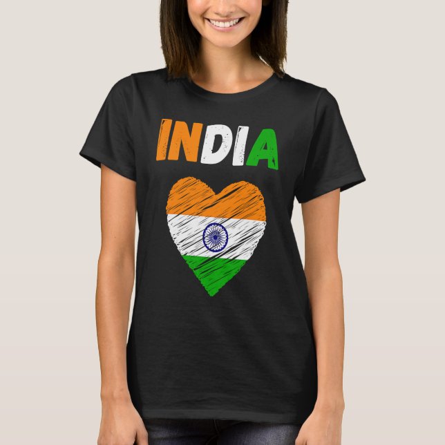 Camiseta Bandera de la India festeja bandera india (Anverso)