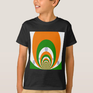 Camiseta Bandera de la India Kaleidoscope: Unidad sin fin y