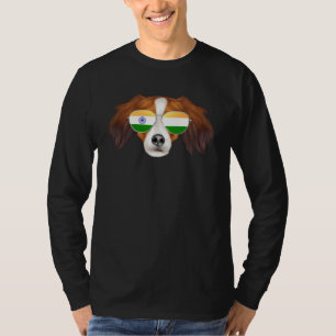 Camiseta Bandera de la India Nederlandse Kooikerhondje Perr