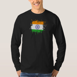 Camiseta Bandera de la India para hombres mujeres hombres y