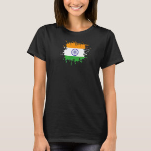 Camiseta Bandera de la India para hombres mujeres hombres y