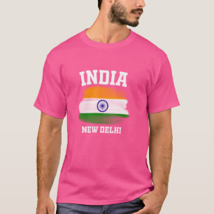 Camiseta Bandera de la India: souvenirs de vacaciones Crick