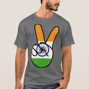 Camiseta Bandera de la India V Rótulo