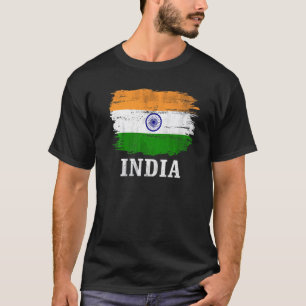 Camiseta Bandera de la India vintage para indios