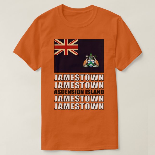 Camiseta Bandera de la isla de Ascensión (Diseño del anverso)