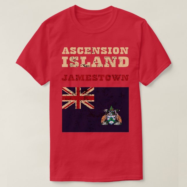 Camiseta Bandera de la isla de Ascensión (Diseño del anverso)