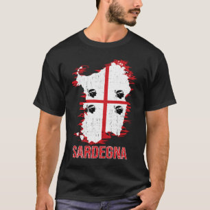 Camiseta Bandera de la isla de Cerdeña Italia Souvenir