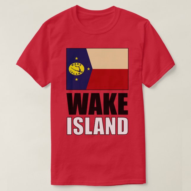 Camiseta Bandera de la isla Wake (Diseño del anverso)