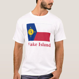 Camiseta Bandera de la isla Wake con nombre