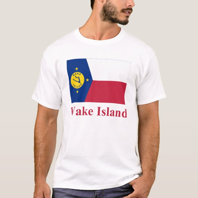 Camiseta Bandera de la isla Wake con nombre (Anverso)