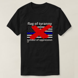 Camiseta Bandera de la línea azul de la bandera de la poli
