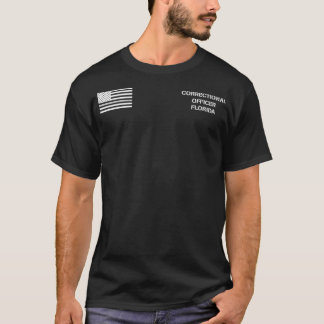 Camiseta Bandera de la Línea Gris delgada del funcionario c