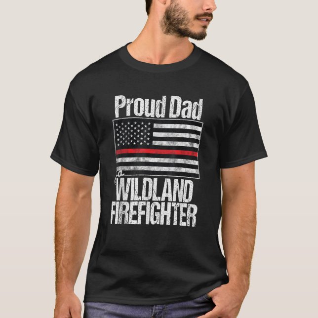 Camiseta Bandera de la Línea Roja Orgullosa de papá de bomb (Anverso)