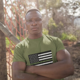 Camiseta Bandera de la Línea Verde Militar de las Escritura