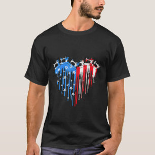 Camiseta Bandera de la máquina de coser Cuchillo Alcantador