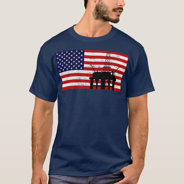 Camiseta Bandera de la máquina industrial de la energía de  (Anverso)