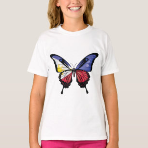Camiseta Bandera de la mariposa de cola torta de Filipinas