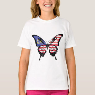Camiseta Bandera de la mariposa de cola torta de Malasia