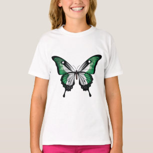 Camiseta Bandera de la mariposa de cola torta de Nigeria