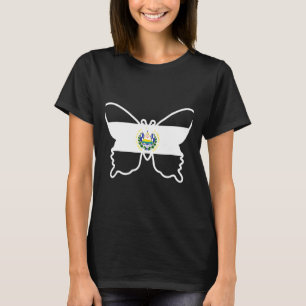Camiseta Bandera De La Mariposa De El Salvador Emblem Abrig