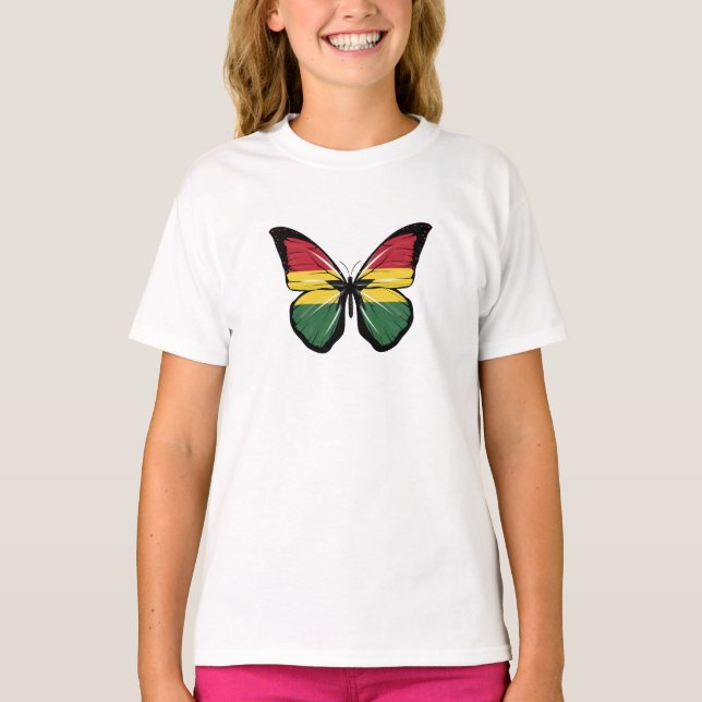 Camiseta Bandera de la mariposa de Ghana (Anverso)