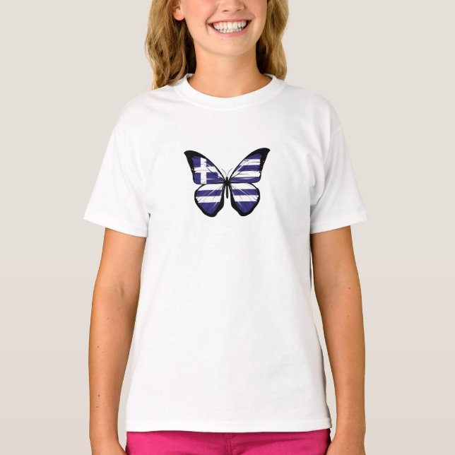 Camiseta Bandera de la mariposa de Grecia (Anverso)