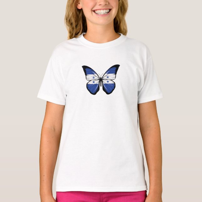 Camiseta Bandera de la mariposa de Honduras (Anverso)