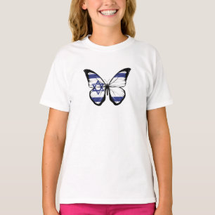 Camiseta Bandera de la mariposa de Israel