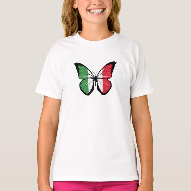 Camiseta Bandera de la mariposa de Italia (Anverso)