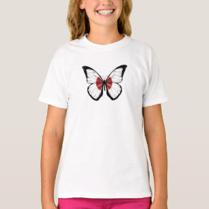 Camiseta Bandera de la mariposa de Japón