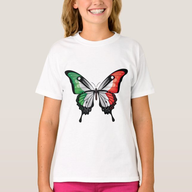 Camiseta Bandera de la mariposa de la cola de inflexión de  (Anverso)