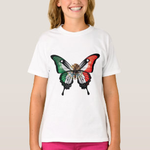 Camiseta Bandera de la mariposa de la cola de inflexión de 