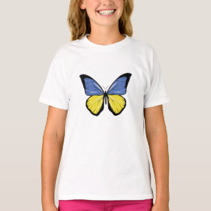Camiseta Bandera de la mariposa de Ucrania