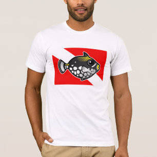 Camiseta Bandera de la merluza de la lancha de langosta de 