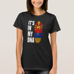 Camiseta Bandera De La Mezcla De ADN Armenio Y Macedonio
