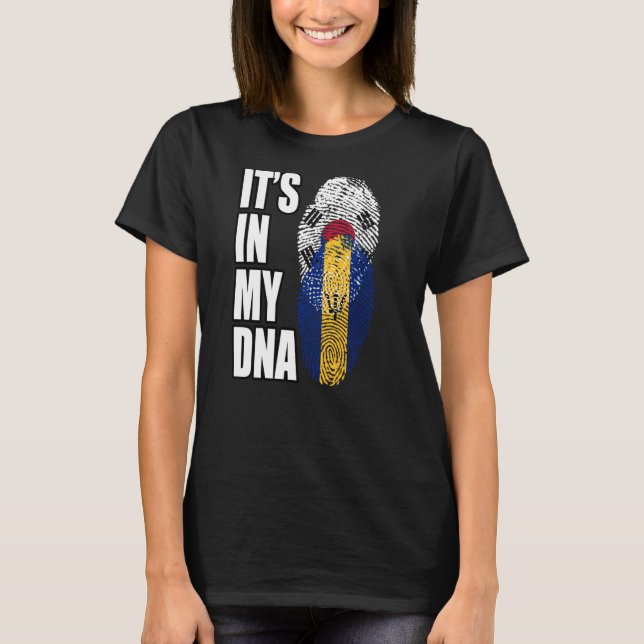 Camiseta Bandera De La Mezcla De ADN Barbadense Y Surcorean (Anverso)