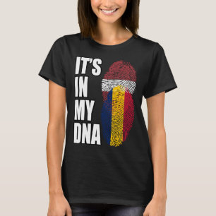 Camiseta Bandera De La Mezcla De ADN Chadiano Y Letón