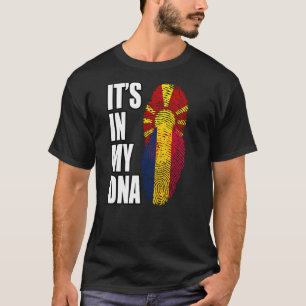 Camiseta Bandera De La Mezcla De ADN Chadiano Y Macedonio