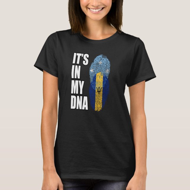 Camiseta Bandera De La Mezcla De ADN De Barbados Y Micrones (Anverso)