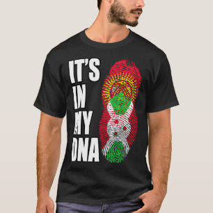 Camiseta Bandera De La Mezcla De ADN De Burundi Y Kirguistá