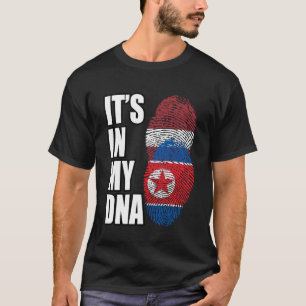 Camiseta Bandera de la Mezcla de ADN de Corea del Norte y L