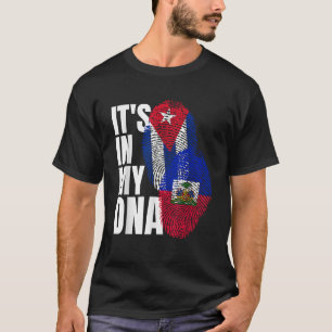 Camiseta Bandera De La Mezcla De ADN De Haití Y Cuba