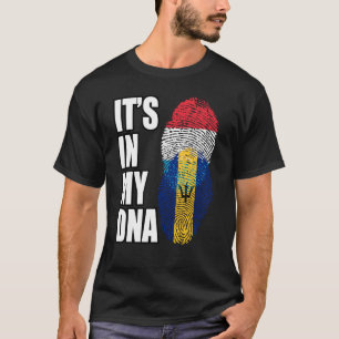 Camiseta Bandera De La Mezcla De ADN De Luxemburgo Y Barbad