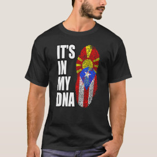 Camiseta Bandera De La Mezcla De Adn De Puerto Rico Y Maced