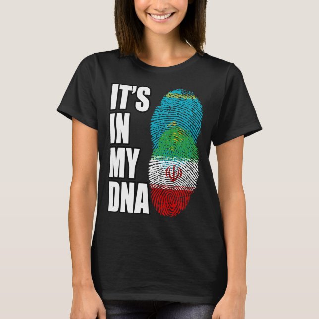 Camiseta Bandera De La Mezcla De ADN Iraní Y Kazajistán (Anverso)