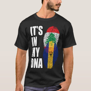 Camiseta Bandera De La Mezcla De ADN Libanesa Y Barbárdica