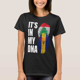 Camiseta Bandera De La Mezcla De ADN Libanesa Y Barbárdica
